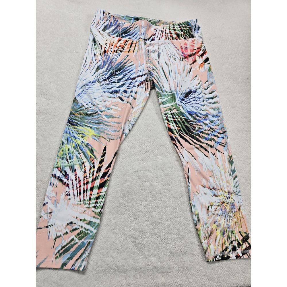 Guru Active‎ Women's Leggings Large Multi-Color Abstract Print Athletic Yoga...